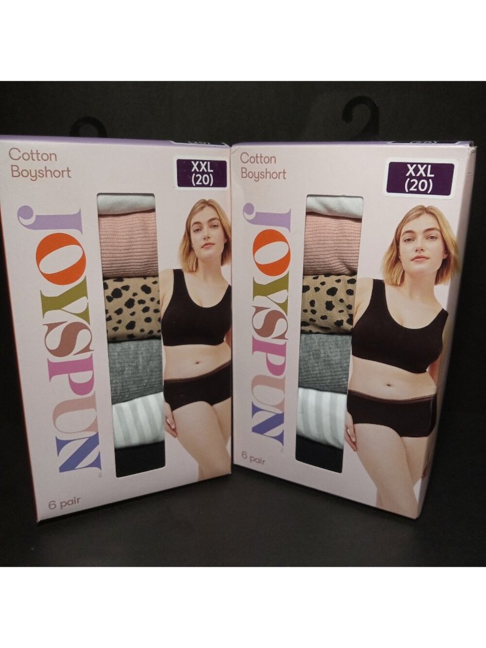 Joyspun Cotton Boyshort Underwear 2 Lot Pack 12 Pair XXL 20 Panties NWT New
